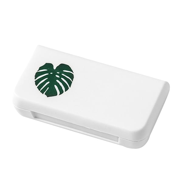 Toystoory Caja de pastillas Caja de pastillas portátil 3 ranuras Soporte de almacenamiento Caja de tamaño de bolsillo Plástico Almacenamiento y organización del hogar hoja de tortuga Toystoory HA002017-01