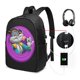 thumbnail image 1 of Mochila de viaje para portátil de Looney Tunes, resistente al agua y antirrobo, con puerto de carga USB, ideal para negocios, trabajo, universidad, etc., ideal como mochila informal., 1 of 5