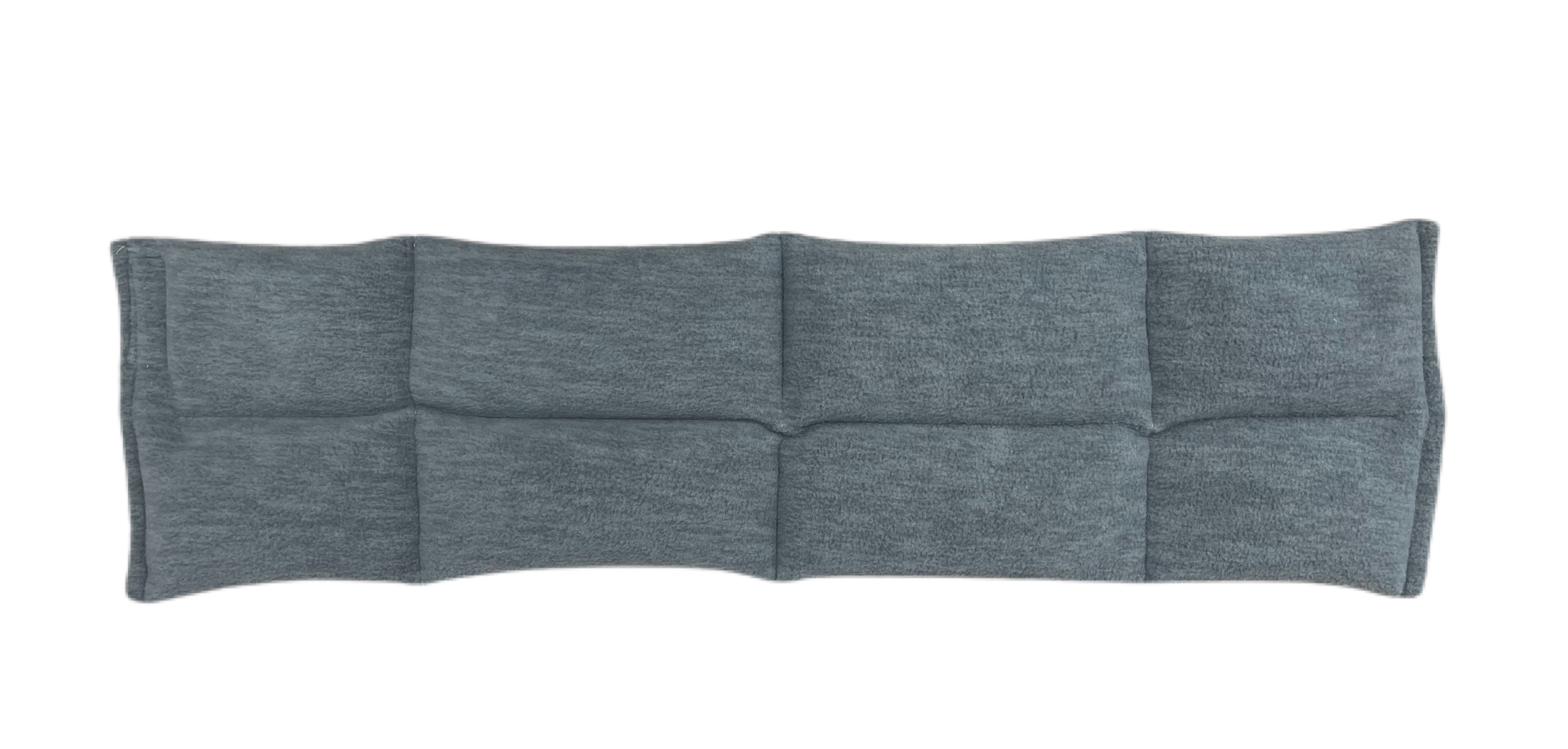 Sacksy Thyme Microwaveable Heating Pad - Microwave Neck and Shoulder Wrap for Moist Hot Therapy - Hot & Cold Compress for Relaxation & Stress Relief - Flaxseed - Made in USA - 22"x6", Blue & Grey