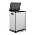 thumbnail image 2 of ToiletTree Products Stainless Steel 16 Gallon Dual Compartment Trash Can, 2 of 12