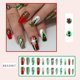 thumbnail image 2 of Uñas postizas navideñas con diseño, lindas uñas postizas con diseño de hombre de jengibre, árbol de Navidad, almendra, copo de nieve rojo, uñas acrílicas brillantes, regalos de Navidad para mujeres y, 2 of 5