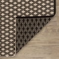 thumbnail image 4 of Dainty Diamond Black/Ivory Handwoven Cotton Rug, 2'6" x 8' Runner, 4 of 6