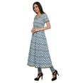 thumbnail image 2 of Moomaya Indian Women Cotton Front Slit Kurtis Printed Long Kurti Ethnic Dress, 2 of 6