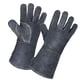 thumbnail image 1 of Guantes de soldadura Guante de barbacoa de cuero resistente al calor de 14 pulgadas con manga larga ignífuga y forro aislado, 1 of 5