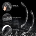 thumbnail image 3 of 2 PCS Steering Wheel Cover, 15 Inches Crystal Diamond Bling Cover for Auto Steering Wheels, Safety Non-Slip Universal Fit Sparkly Steering Wheel Cover, Car Accessories (White), 3 of 9