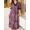 Pink, variant on V-Neck Contrast Lace Leopard Print Short Sleeve Women Nightgown Moo Moo
