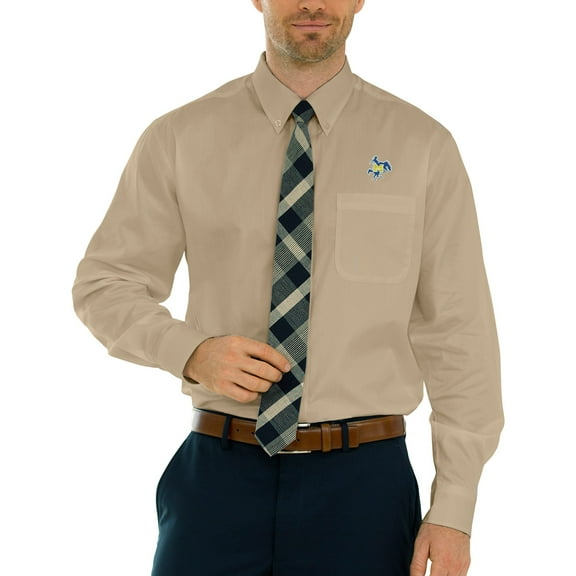 Men's Khaki McNeese State Cowboys Wicked Woven Button-Down Long Sleeve Shirt