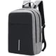 thumbnail image 1 of Mochila para computadora portátil, resistente al agua, antirrobo, con puerto de carga USB y cerradura, mochilas de negocios, gris, 1 of 6