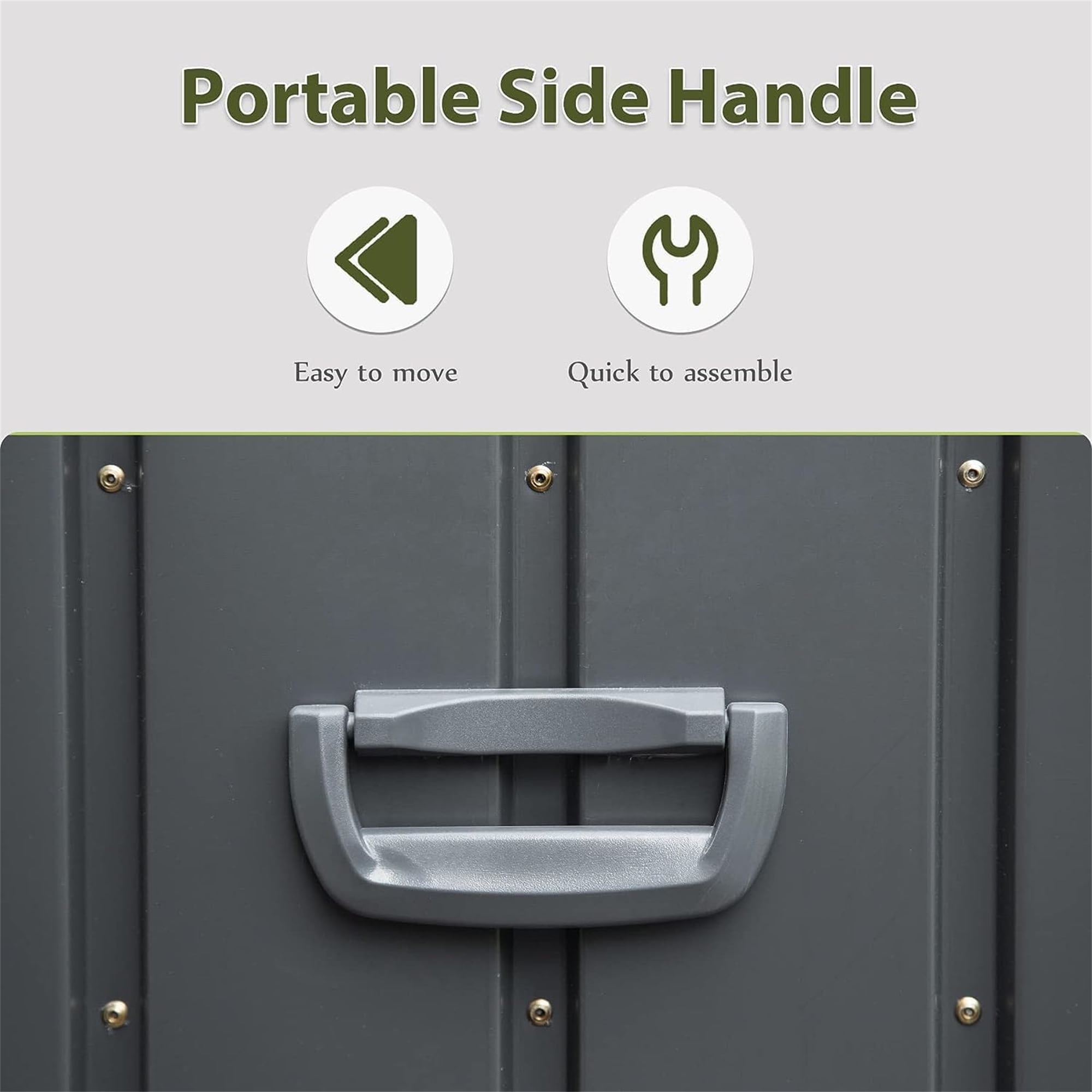 Outdoor Deck Box, 160 Gallon Waterproof Patio Storage Bin for Garden Tools Furniture Cushions Pool Supplies, Dark Gray
