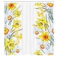 thumbnail image 3 of Ambesonne Vintage Shower Curtain, Flowers, 69"Wx84"L, Yellow White Red, 3 of 5