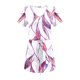 thumbnail image 5 of Mini Vestido de Verano Color Sólido Cuello en V Manga Corta Vestido de Becerro Medio, Vestido Corto de Verano, 5 of 5