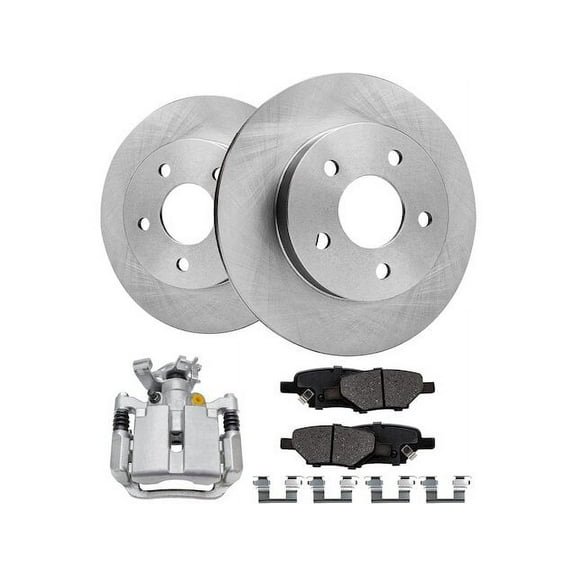 Rear Brake Pad Rotor and Caliper Set - Compatible with 2005 - 2010 Pontiac G6 2006 2007 2008 2009