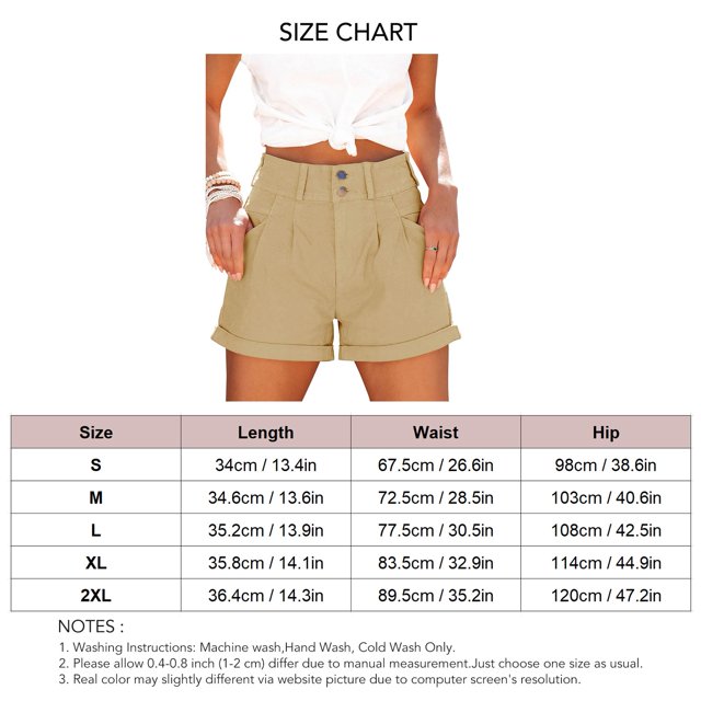 Pantalones cortos con bolsillos de verano para mujer, pantalones cortos de verano para mujer, pantalones cortos casuales de verano para mujer, pantalones cortos de cintura alta, materiales ecológicos