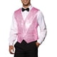 thumbnail image 4 of CHALECO SIN MANGAS DE LENTEJUELAS BRILLANTES INSPIRAR CHIC PARA HOMBRE, V-CUELLO, TRAJE DE FIESTA, M ROSA, 4 of 5