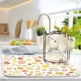 thumbnail image 5 of Coolnut Autumn Maple Leaf Dish Drying Mat Absorbent Heat Resistant Reversible Dish Draining Mat for Kitchen Countertops Sinks,24"x18", 5 of 6