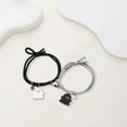 thumbnail image 4 of comerut 2Pcs Elastic Rope Love Heart Magnet Suction Bracelet Halloween Ghost Pendant Couple Bracelet Men Women Jewelry Gift, 4 of 7