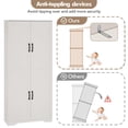thumbnail image 6 of Yeshouse 60" Freestanding Pantry Cabinet - Elegant Storage Solution with 4 Doors and Customizable Shelving, 6 of 9