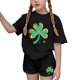 thumbnail image 1 of Vestido de manga corta Estilo Niños Día de San Patricio impreso cuello redondo blusa y pantalones Set de dos piezas Blusa de manga corta, 1 of 7