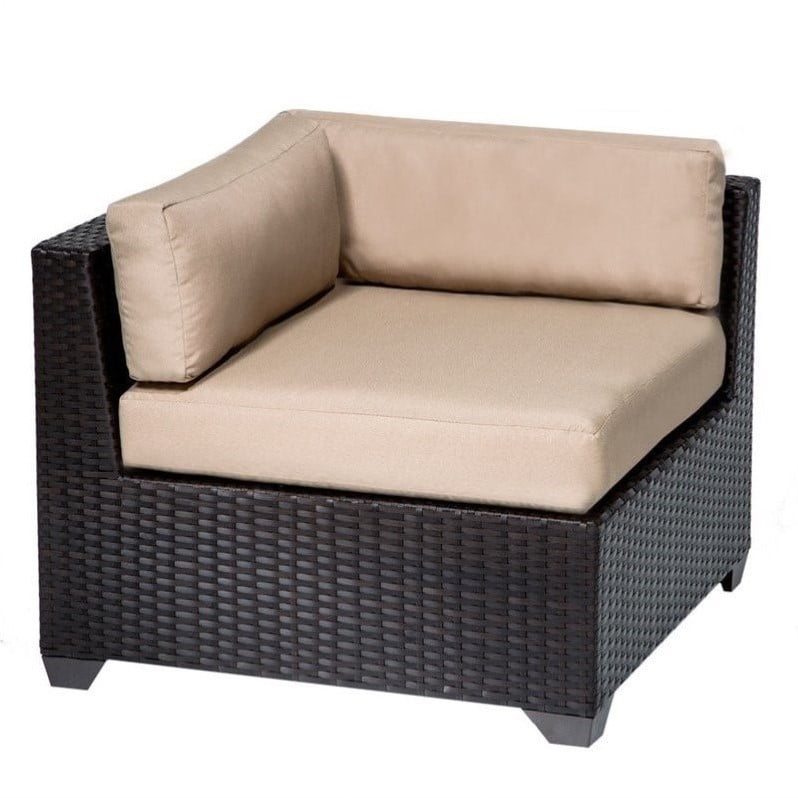 Tkc Belle Outdoor Wicker Corner Chair In Wheat