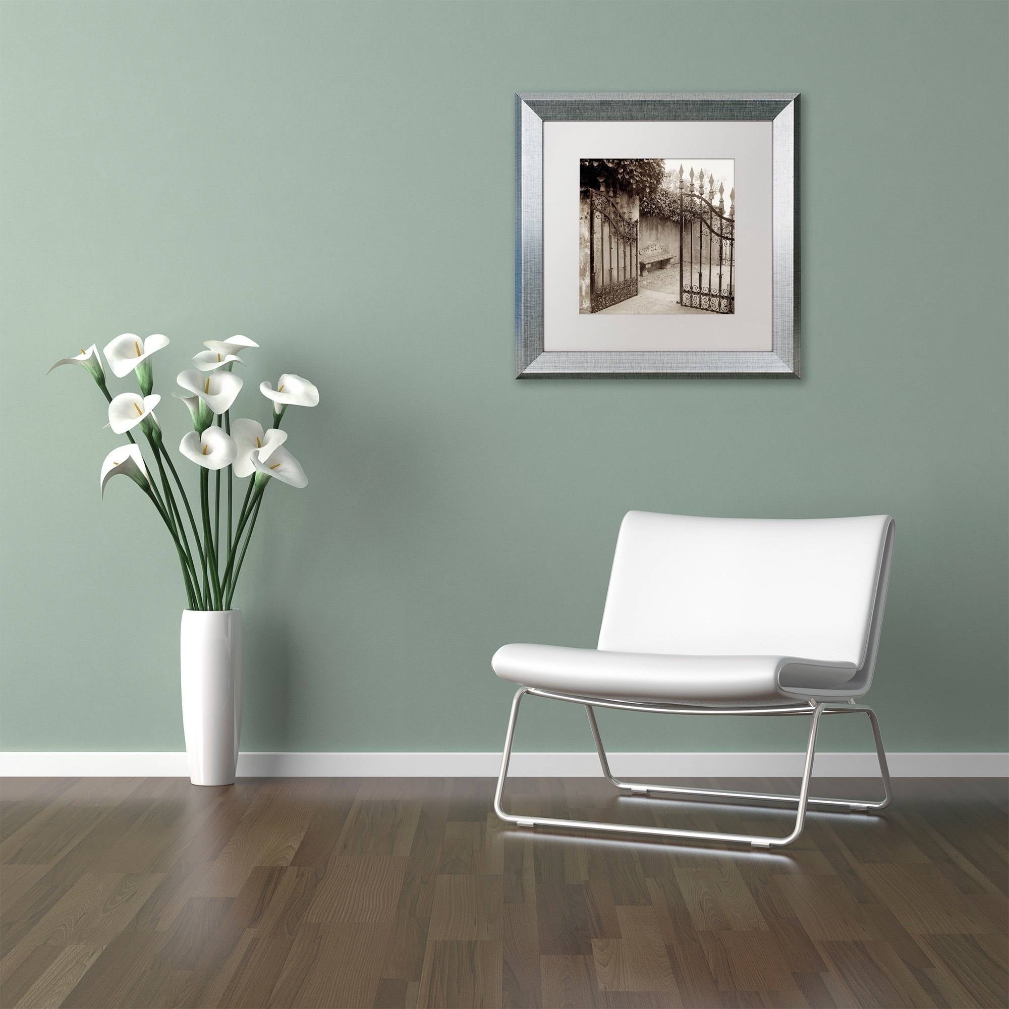 Trademark Fine Art "Avignon I" Canvas Art by Alan Blaustein, White Matte, Silver Frame
