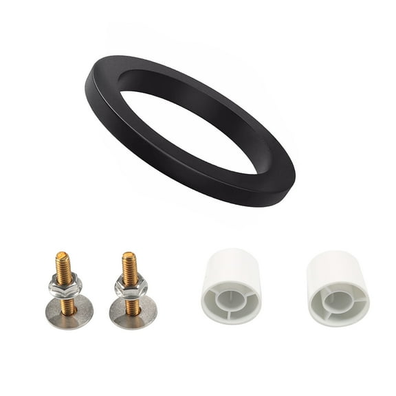 Fix RV Toilet Leaks & Odors with Reliable Gasket Set Complete with Brass Bolts, Nuts & Bolt Covers