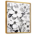 thumbnail image 2 of Designart "Calm Monochrome Dogwood II" Dogwood Floater Framed Canvas Prints, 2 of 5