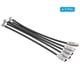 thumbnail image 3 of Uxcell 3.5" Cable de llavero de alambre 5 paquetes anillo de llave de acero inoxidable negro, 3 of 6