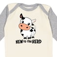thumbnail image 4 of Inktastic New to the Herd Cute Cow Boys or Girls Long Sleeve Baby Bodysuit, 4 of 5
