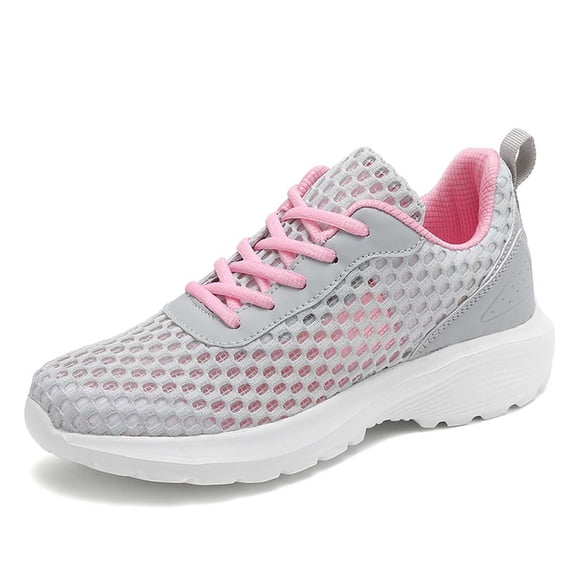 Womens Shoes,Breathable Mesh Sneakers Fashion Lace Up Comfortable Lightweight Walking Shoes For Ladies Casual Athletic Footwear,Shoes for Women,Grey,6