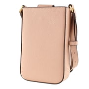 Tory Burch Women's Britten Phone Pebbled Leather Crossbody Bag (Light Meadowsweet)