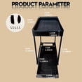 thumbnail image 3 of 2PC Under Organizer Rack 2 Tier Under Sliding Cabinet Basket Organizer Drawer With 4 Hooks Multi Purpose Under Storage For Bathroom Kitchen Desktop（Black）, 3 of 7