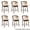 Linen Beige-Walnut Wood, variant on Dayalane 26" Modern Farmhouse Swivel Bar Stools Set of 4, Linen Upholstered Counter Height Barstools with Rattan Barrel Cane Back, Boho White Washed Oak Wooden Island Chairs for Kitchen Pub, Beige