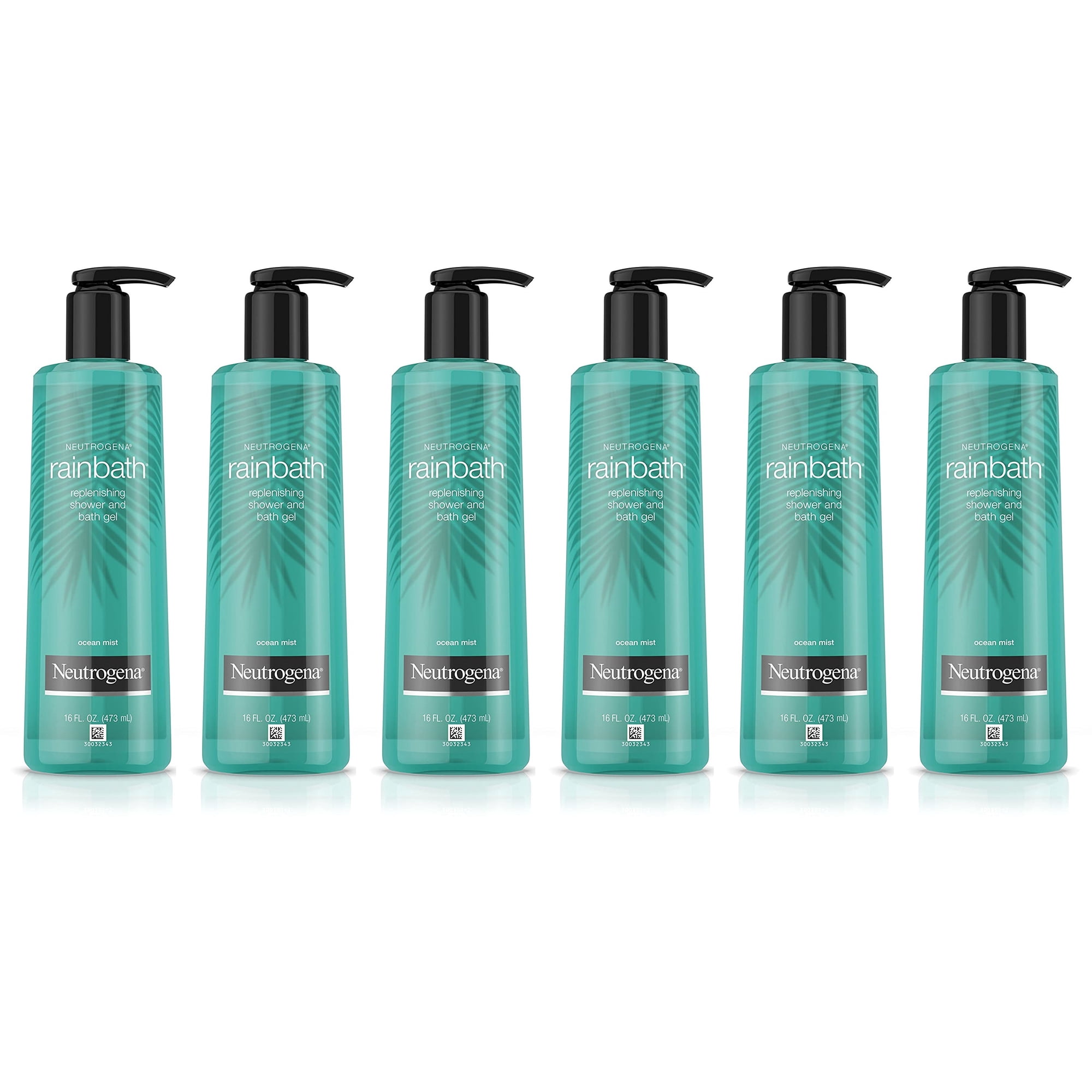Neutrogena Rainbath Replenishing Shower And Bath Gel, Ocean Mist 16 oz (Pack of 6)