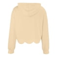 thumbnail image 3 of Cropped Hoodies for Women 2026 Casual Long Sleeve Hooded Sweatshirts Cute Scalloped Hem Hooded with Drawstring Pullover Top, 3 of 5