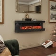 thumbnail image 4 of Mondawe Stylish Electric Fireplace with 50" Suspended LED Light Mantel with Remote Control, 4 of 8