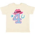 thumbnail image 3 of Inktastic Four with Cowgirl Hat Star and Horseshoe Girls Toddler T-Shirt, 3 of 5