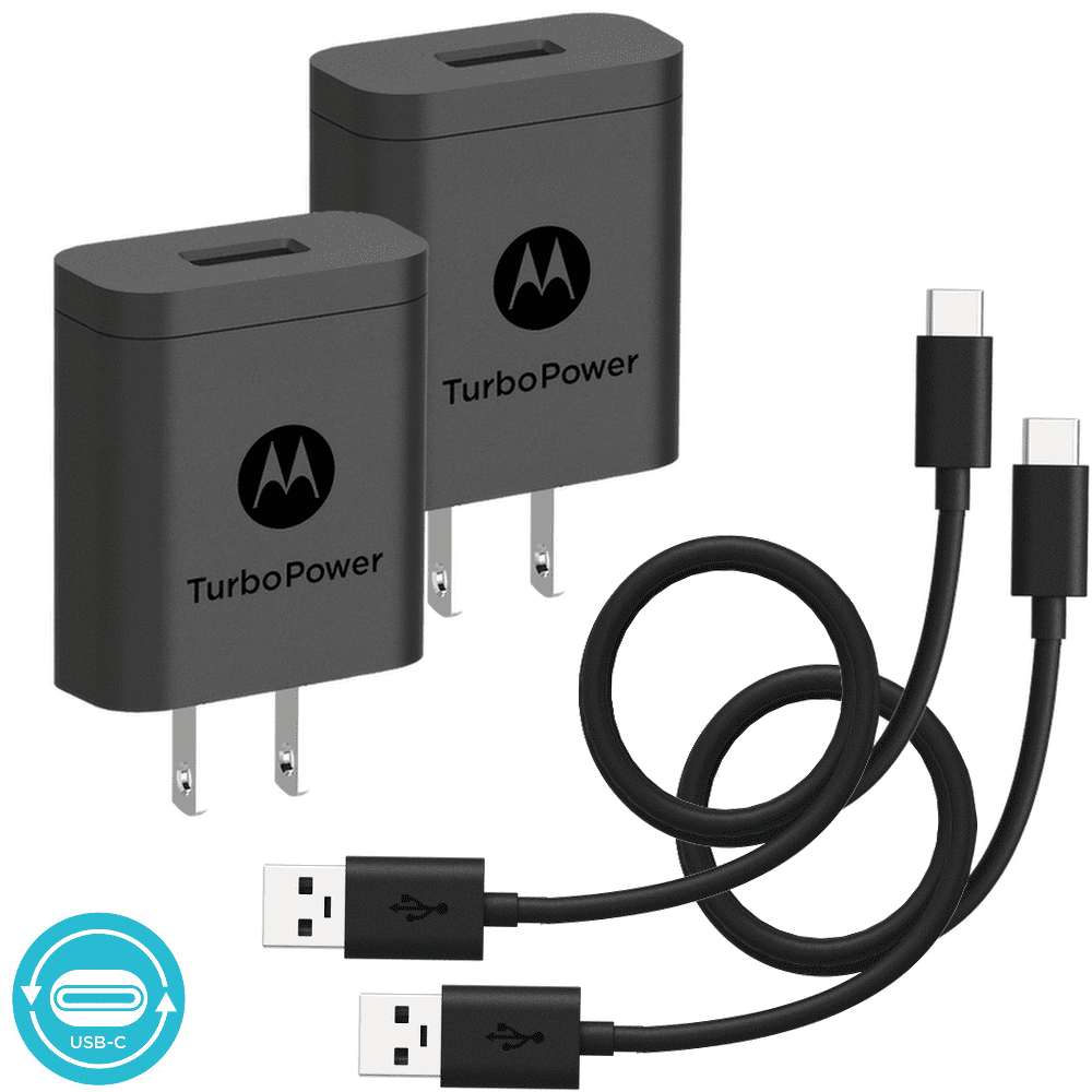 [2Pack] Motorola TurboPower 18 QC3.0 Chargers with long 6