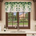 thumbnail image 6 of Vintage Green Leaf Curtain Valances for Windows, Kitchen Valance Window Treatments Panel 2 Pack, Farmhouse Botanical Spring Plant Rod Pocket Short Curtains for Bathroom Bedroom 54 x 18 Inch, 6 of 8