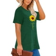 thumbnail image 3 of XCHQRTI Faith T Shirt Plus Women Graphic Tees Sunflower Christian Tops Clothes Short Sleeve, 3 of 12