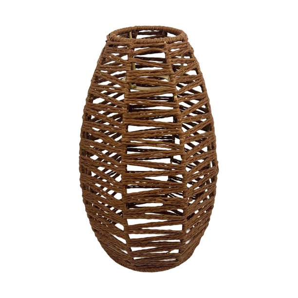 Cubierta de Colgantes de luces de techo, Colgante de bricolaje, Artesanías colgantes Sombra de luz de techo , café, tienda, , marrón Yinane pantalla de lámpara