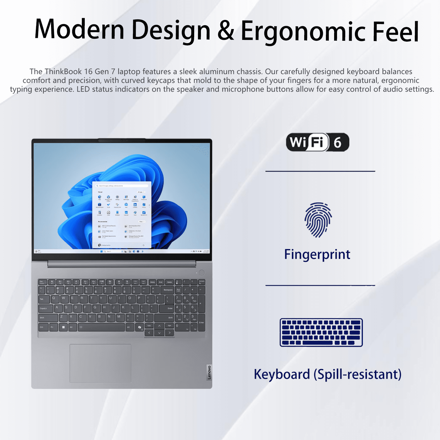 LENOVO ThinkBook 16" FHD+ Laptop, AMD Ryzen 5 7533HS, 16GB DDR5, 1TB SSD, Wi-Fi 6, Win 11 Pro
