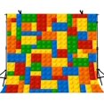 thumbnail image 1 of Building s Backdrop Toy Bricks Photography Background for Kids Party 6X6FT Party Supplies Photo Booth Props, 1 of 5
