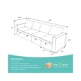thumbnail image 2 of Livelylodge Modular 4-Seat Sofa with Wooden Frame and Pull-Out Bed, Convertible Sectional Sofa for Living Room, Available in Black, White, and Gray 109" L x 30.5" W x 34" H, 2 of 7