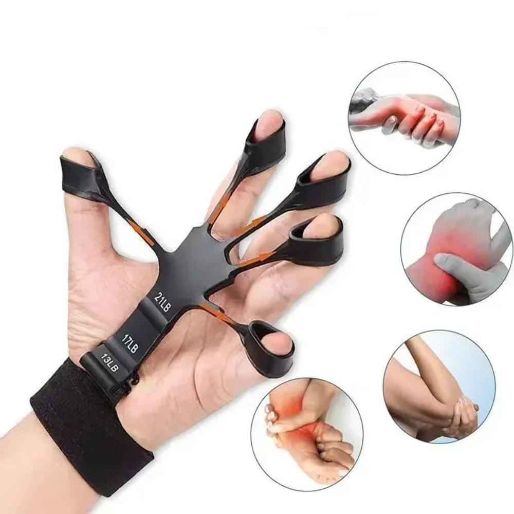 5-Finger Trainer Silicone Hand Grip Strengthener for Finger Therapy and Wrist Recovery