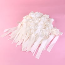 Moluckfu 50Pcs Silk Ribbon Bows Knots for Wedding Aisle Chair Sashes Decorations