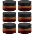 thumbnail image 1 of Tarros cosméticos BallHull de plástico ámbar, 240 ml, a prueba de fugas, 6 unidades, 1 of 6