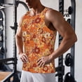 thumbnail image 5 of KLL Hippie Flower Print Men's Muscle Gym Workout Stringer Tank Tops Bodybuilding Fitness T-Shirts Tank Tops Men-4X-Large, 5 of 7