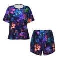 thumbnail image 4 of Lsque Magic Colorful Forest Leaves Women's Short-Sleeved Pajama Set - 2 Piece Soft and Lightweight Sleepwear Set-Medium, 4 of 9