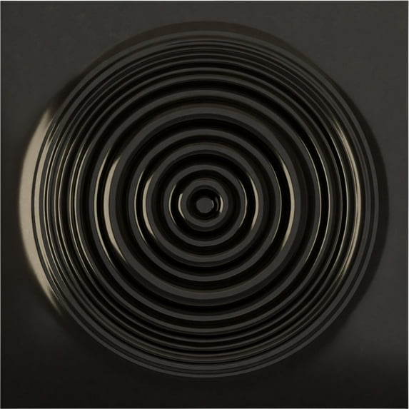 Ekena Millwork 19 5/8"W x 19 5/8"H Shallows EnduraWall Decorative 3D Wall Panel, Universal Metallic Carbon Mist (Covers 2.67 Sq. Ft.)