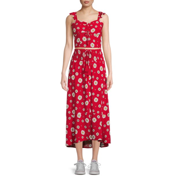 No Boundaries Juniors Maxi Skirt Set, 2Piece